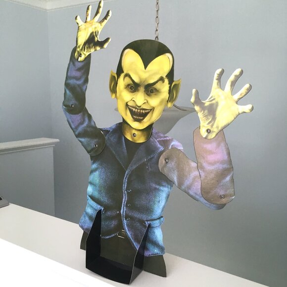 Vintage Halloween Die Cut Paper Vampire Jointed Decor Table Party Beistle - Picture 3 of 11